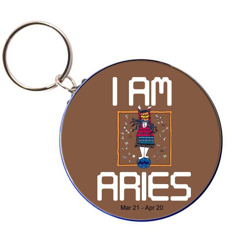 Zodiac keychain Bottle Opener 2.25" I am Aries