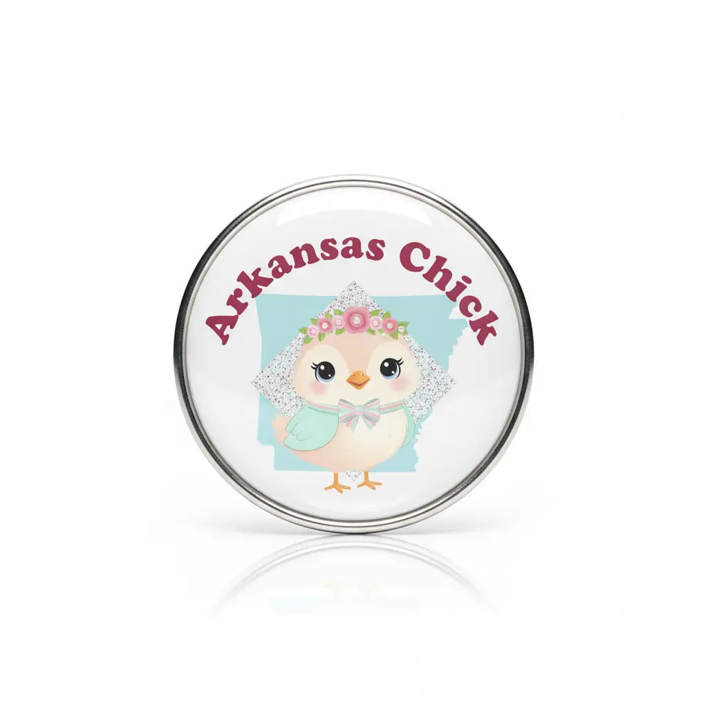 Arkansas Chick Girly Pinback 2.25-inch