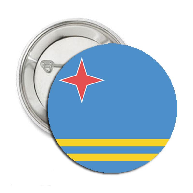Aruba Country Flag Pinback 1.25"
