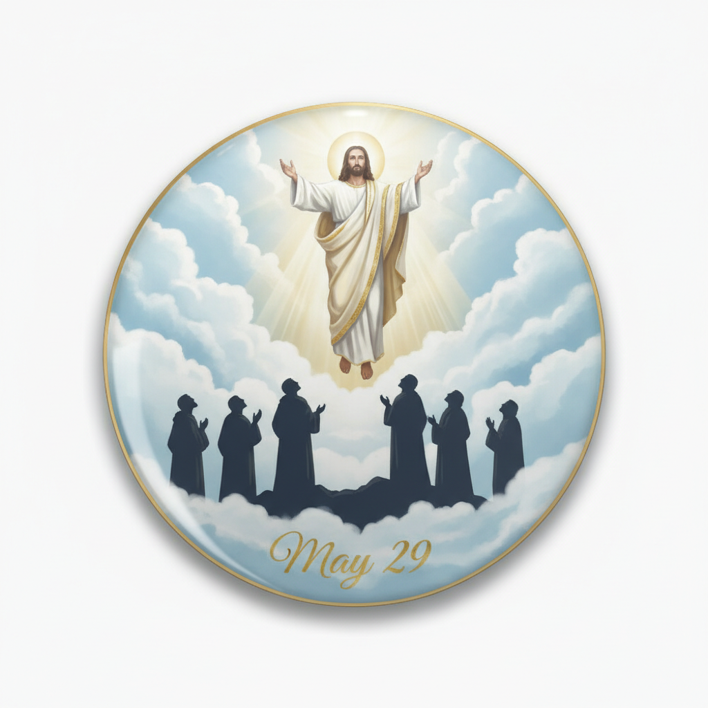 Ascension if Jesus May 29 Pinback 2.25-inch