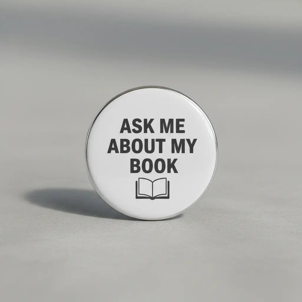 Ask Me About My Book v2 Pinback 2.25-inch
