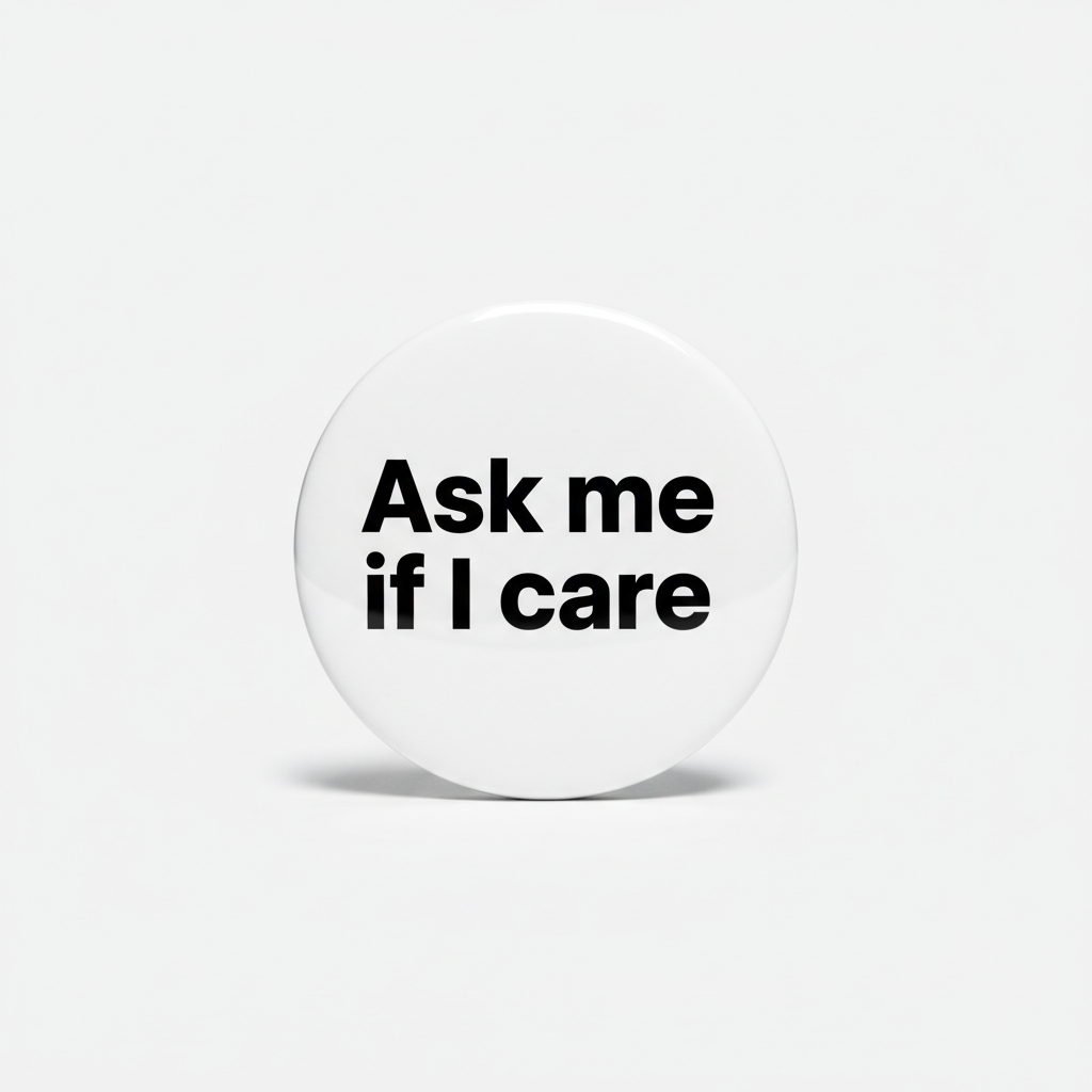 Ask me if I care Pinback 2.25-inch