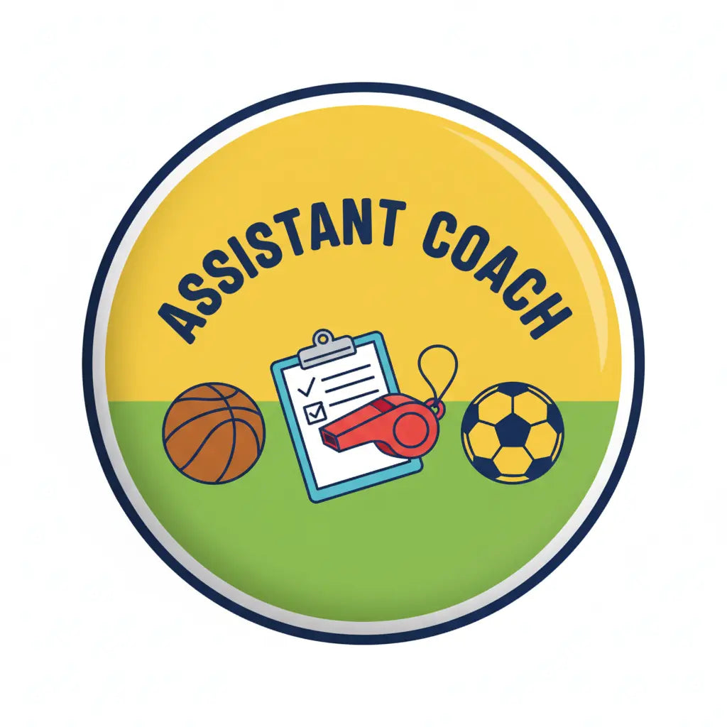 Assistant Coach Pinback 2.25-inch