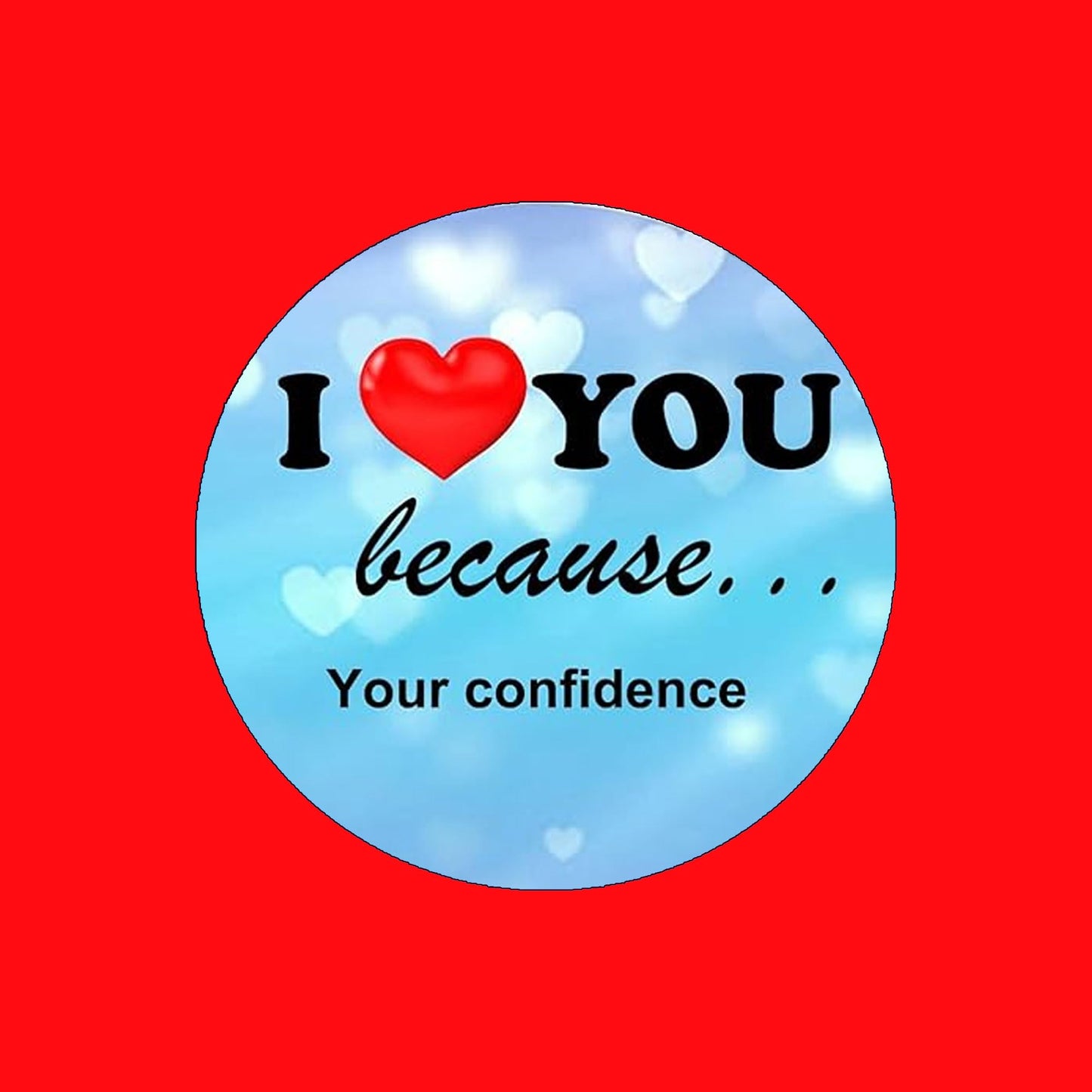 I Love you Because Hashtag v10 Keychain 2.25-inch Love Valentine Proposal Default Title