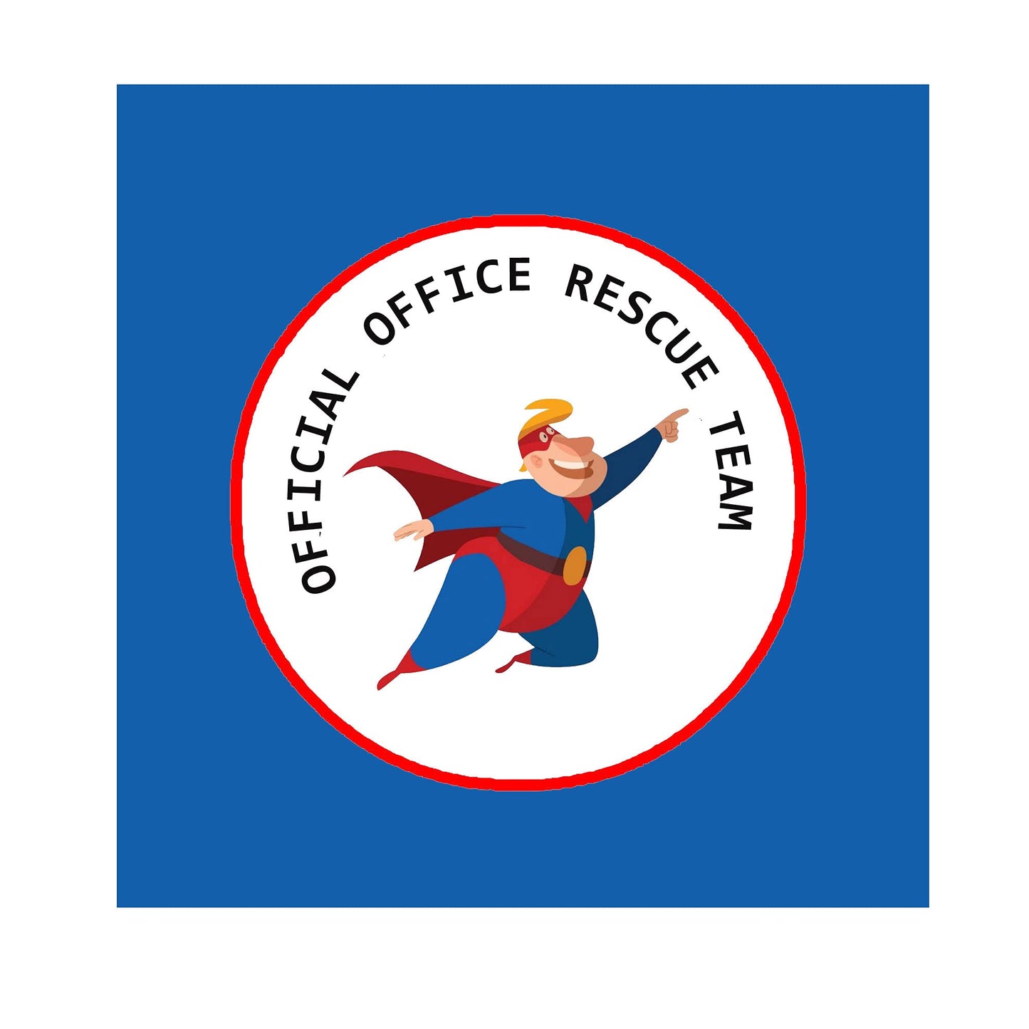 Official Office Rescue Team Badge Pinback 2.25-inch Men Gentlemen Male Default Title