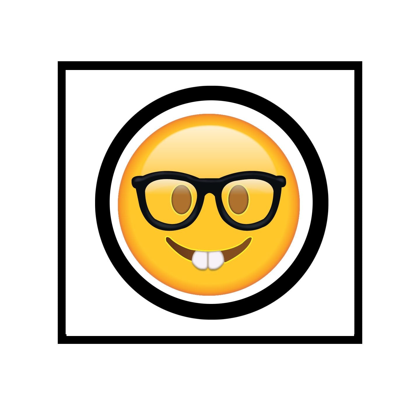 Emoji Nerd Funny 1.25" Pinback Button Badge/Pin