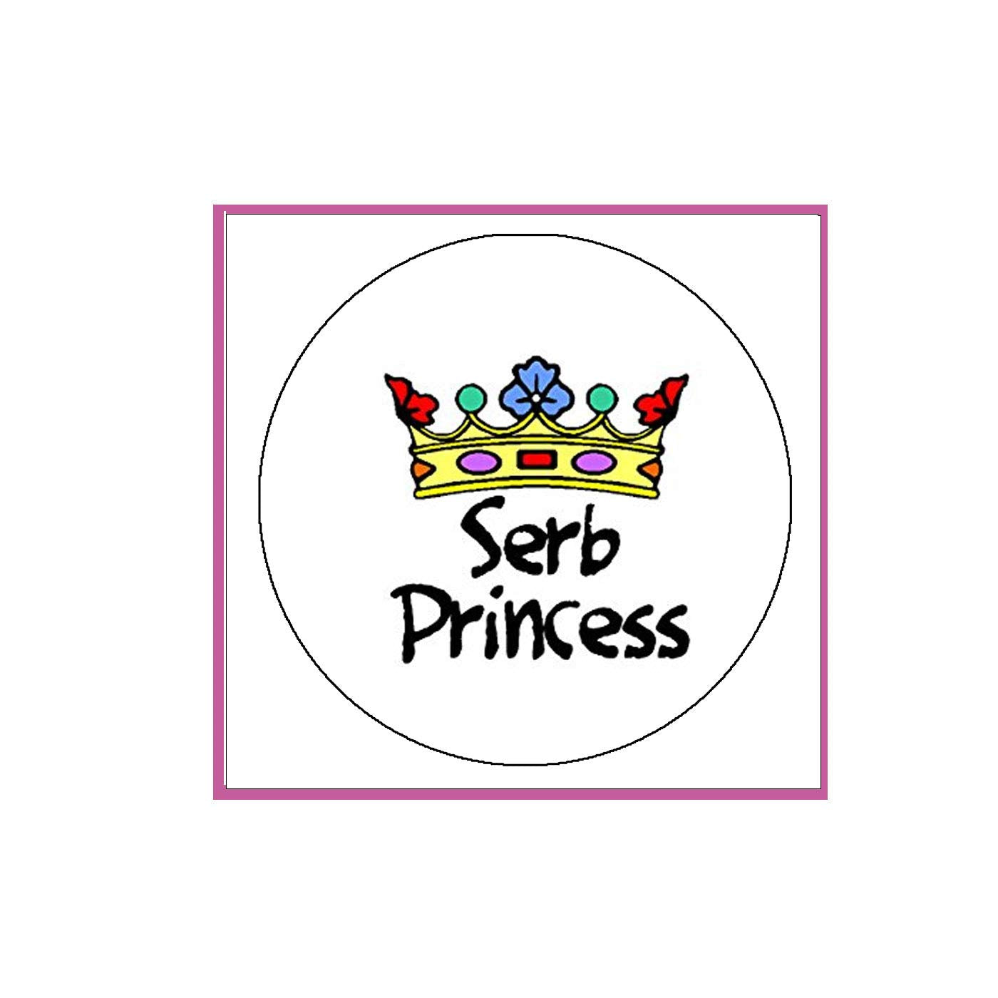 Serb Princess Pinback Button Badge 1.25-inch Default Title