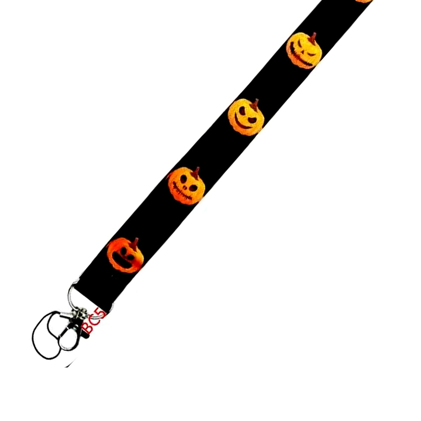 Buy 2 Get 4 Pcs Halloween Creepy Pumpkins Print Lanyard Key Chain Id Badge Holder