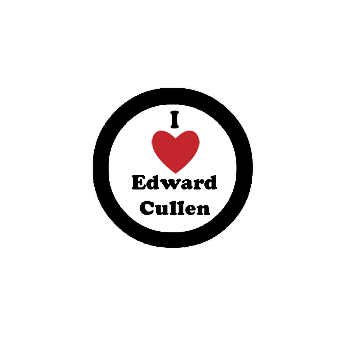 I Love Edward Cullen 1.25-inch Pinback ~ 2 Pcs Set Default Title