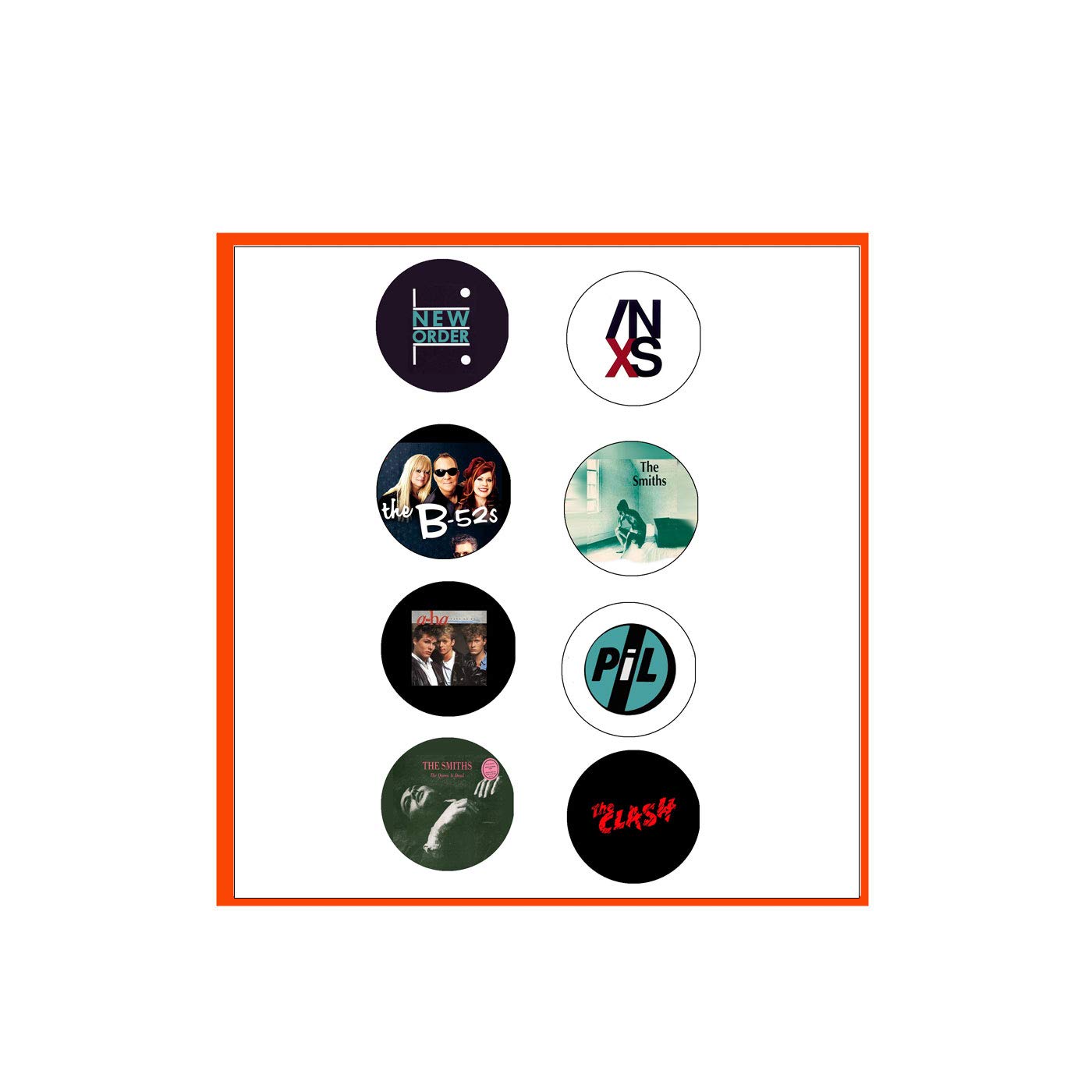 20 Pcs 1980'sPunk Singers Pinbacks for Jackets, Backpacks, etc.