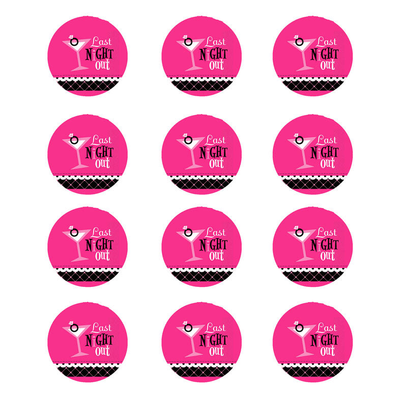 Pinback de 1,25" de la dernière soirée, 12 pièces