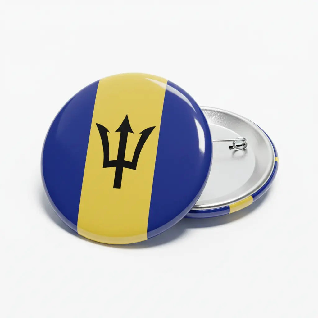 Barbados Flag Pin Pinback 2.25-inch