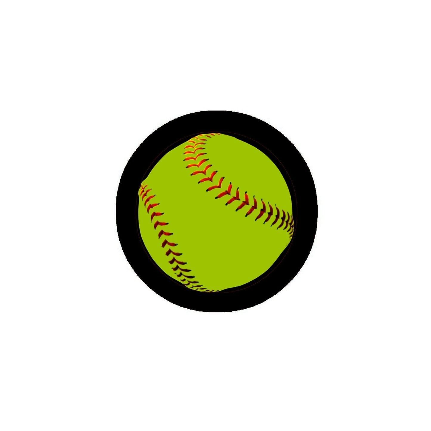 Ball Baseball Round Pinback 2.25"