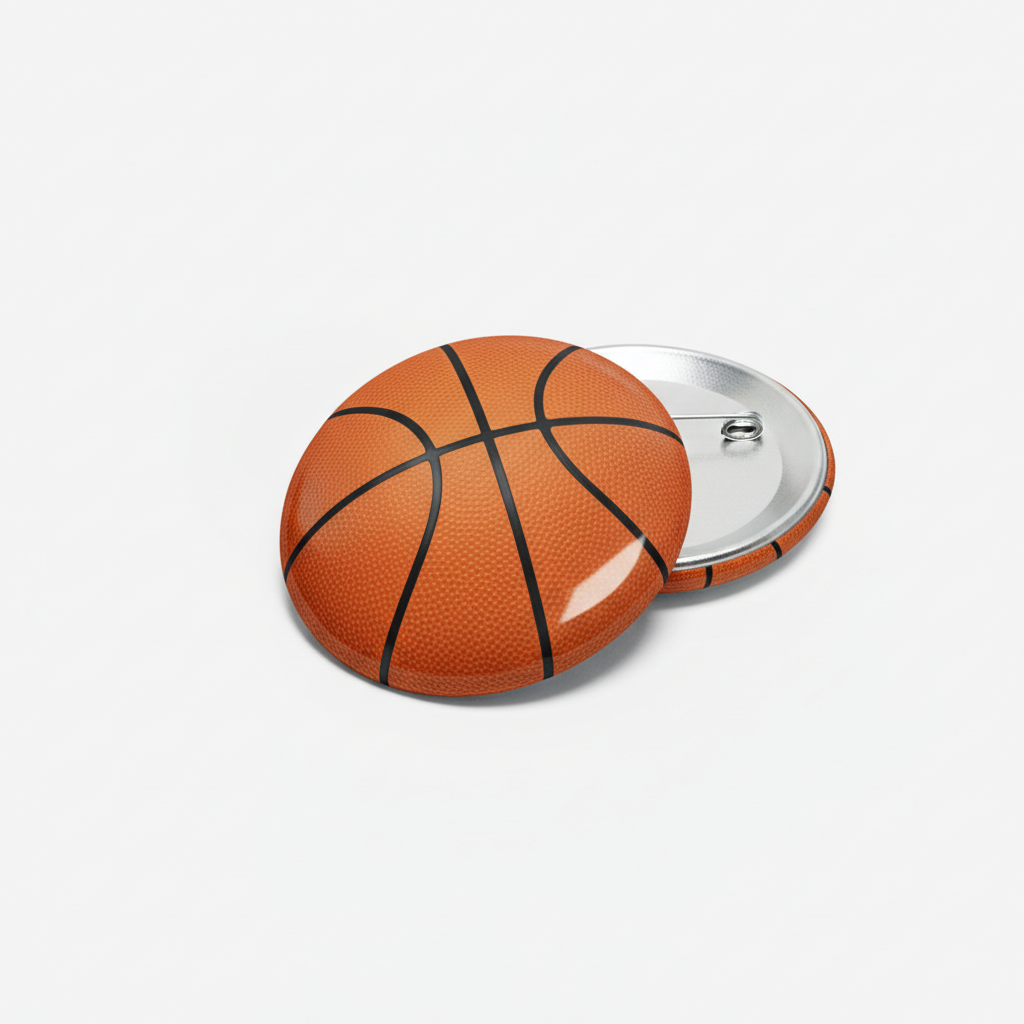Basketball Pinback 2.25-inch