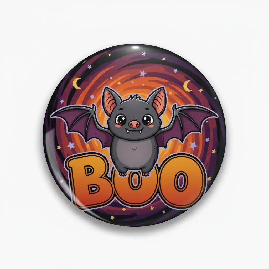 Bat BOO Pinback 2.25-inch