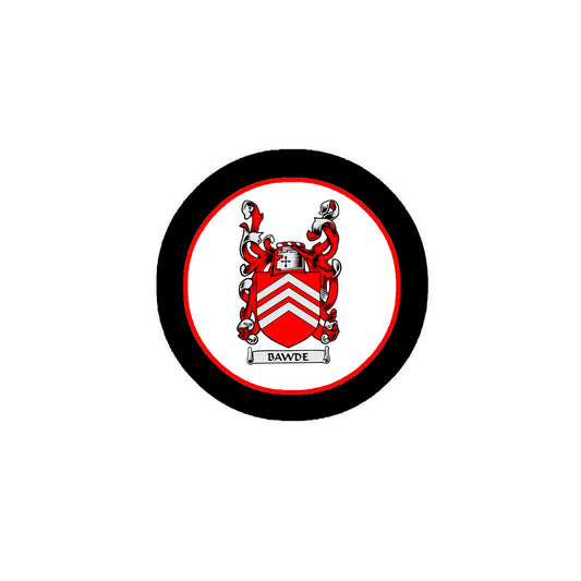 Bawde Family Crest 3" Coat of Arms Round Magnet