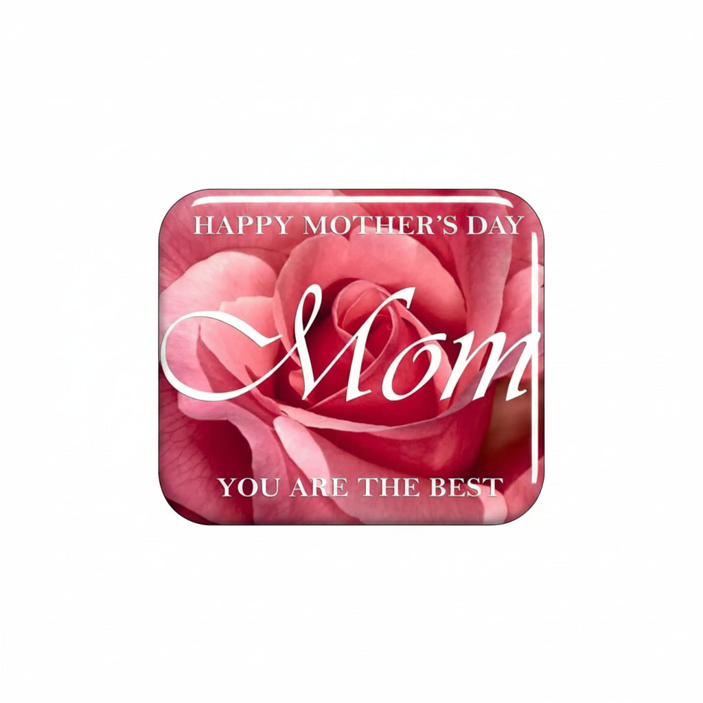 Mother's Day mouse pad with pink roses and 'Happy Mother's Day, Mom, You are the best'