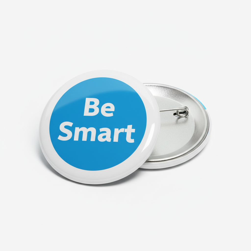 Be Smart Pinback 2.25-inch