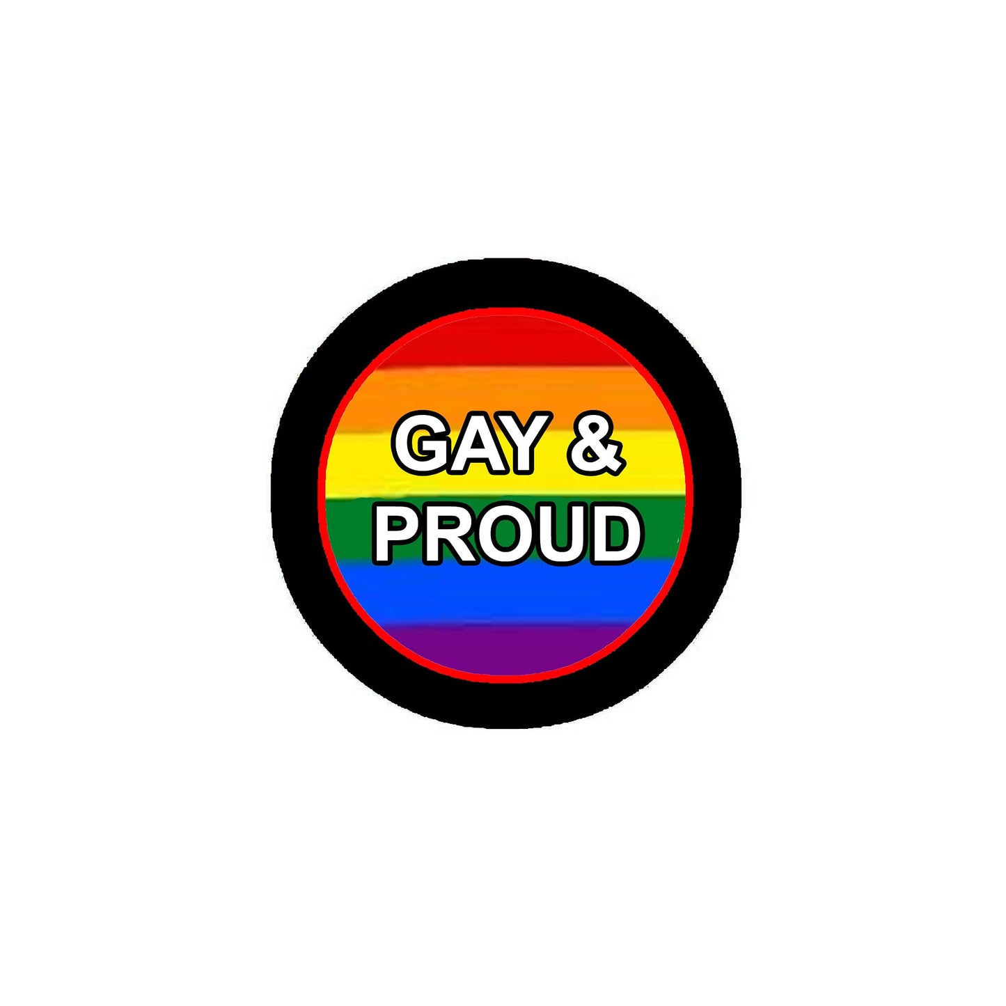 Gay and Proud Pinback 2.25-inch Default Title