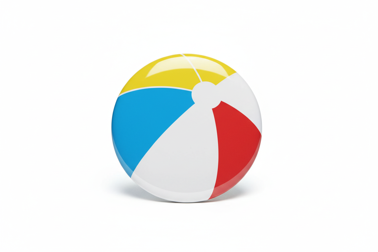 Beach Ball Pinback 2.25-inch
