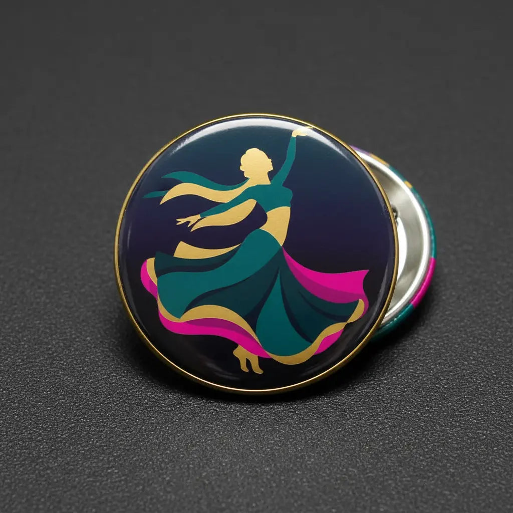 Belly Dancing Pinback 2.25-inch