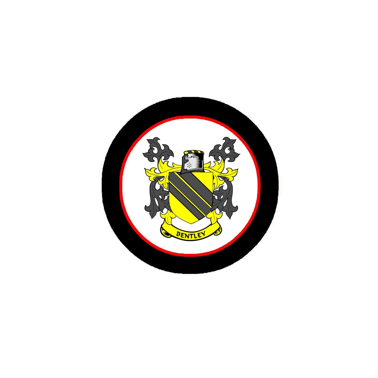 Bentley Family Crest 3" Coat of Arms Pinback