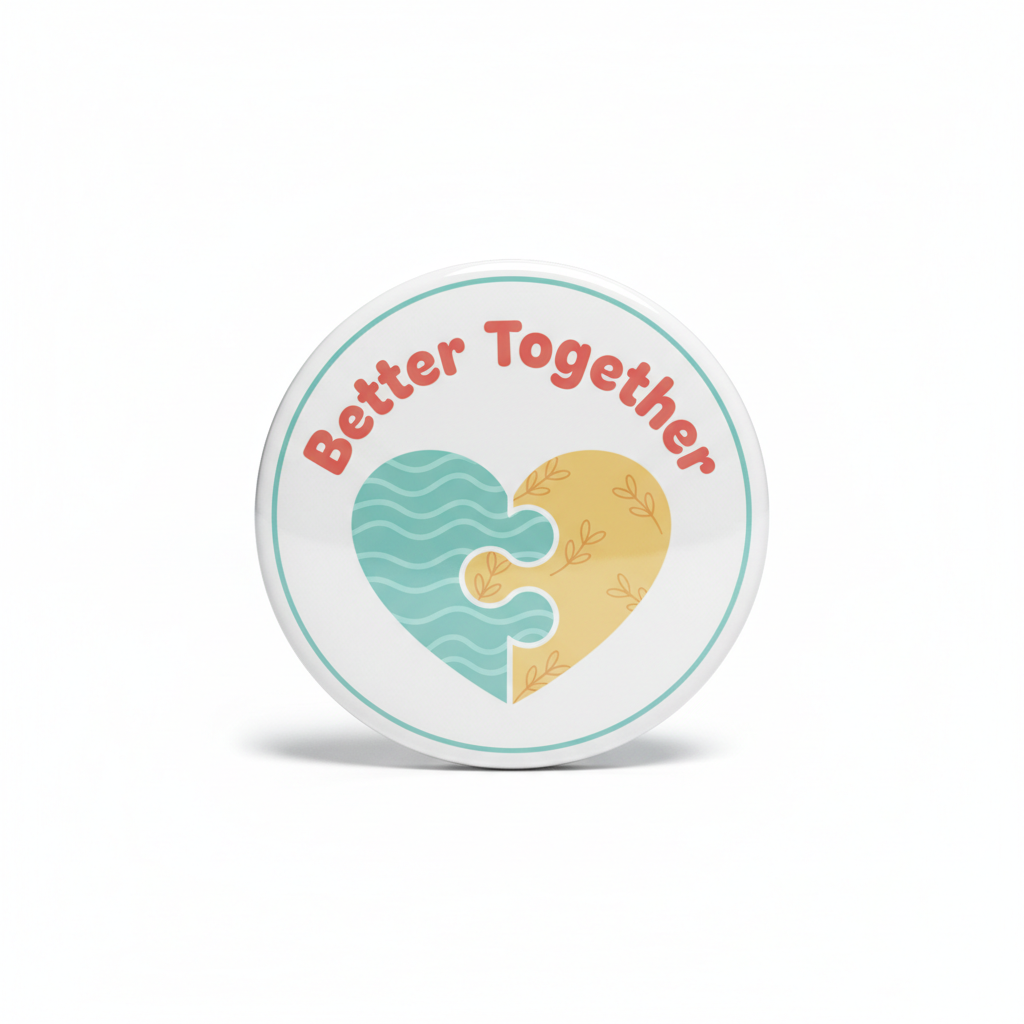 10 Pcs Set Better Together Pinback 2.25-inch