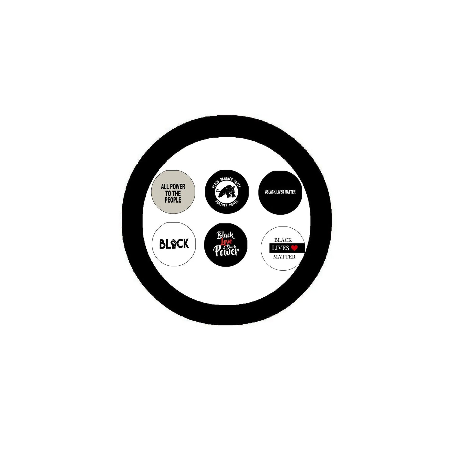 Black Lives Matter Pinback 1.25-inch set