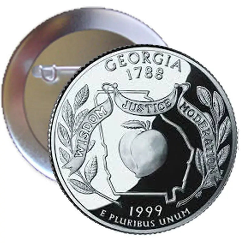 Georgia State Quarter Mint Image Pinback 2.25-inch
