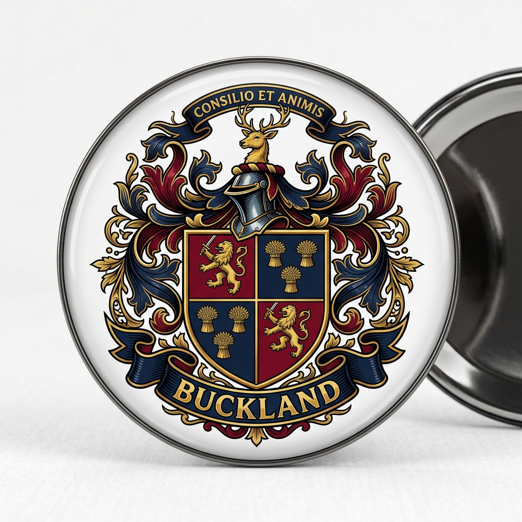 Buckland Family Crest Coat Arms Magnet 3-inch