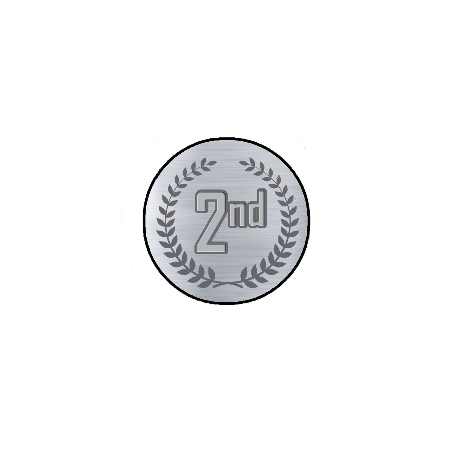 Second Place 2nd Place 2.25-inch Pinback Badge School Contest Competition Default Title
