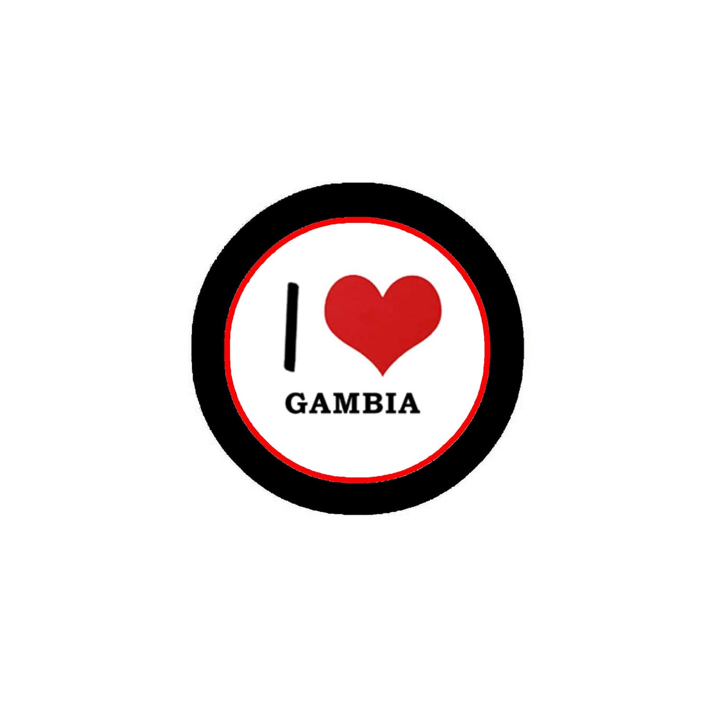 I love Gambia Button Pinback Button Pin 1.25-inch Default Title