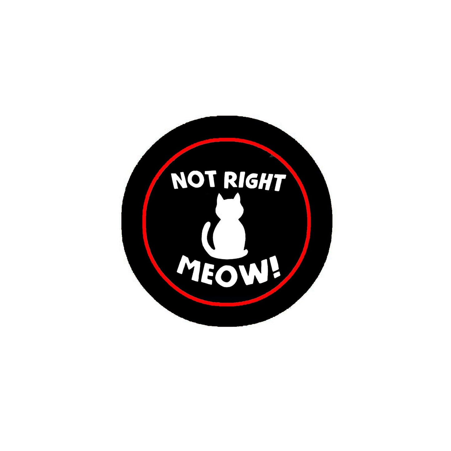 Not Right Meow Music Cat Lounging Purr Animal Style 2.25-inch Pinback Default Title