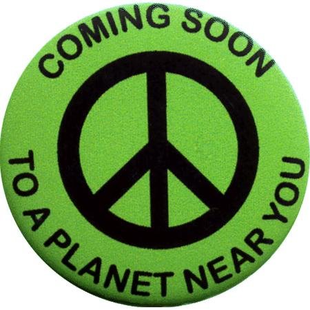 Peace Coming Soon Pinback 2.25-inch Default Title