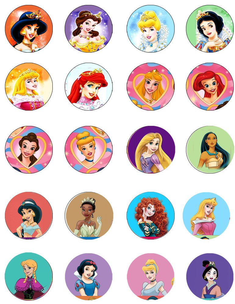 Princess Theme 1.25-inch Pinback Button Party Favor 20 Pcs Set Hashtag 2 Birthday Default Title