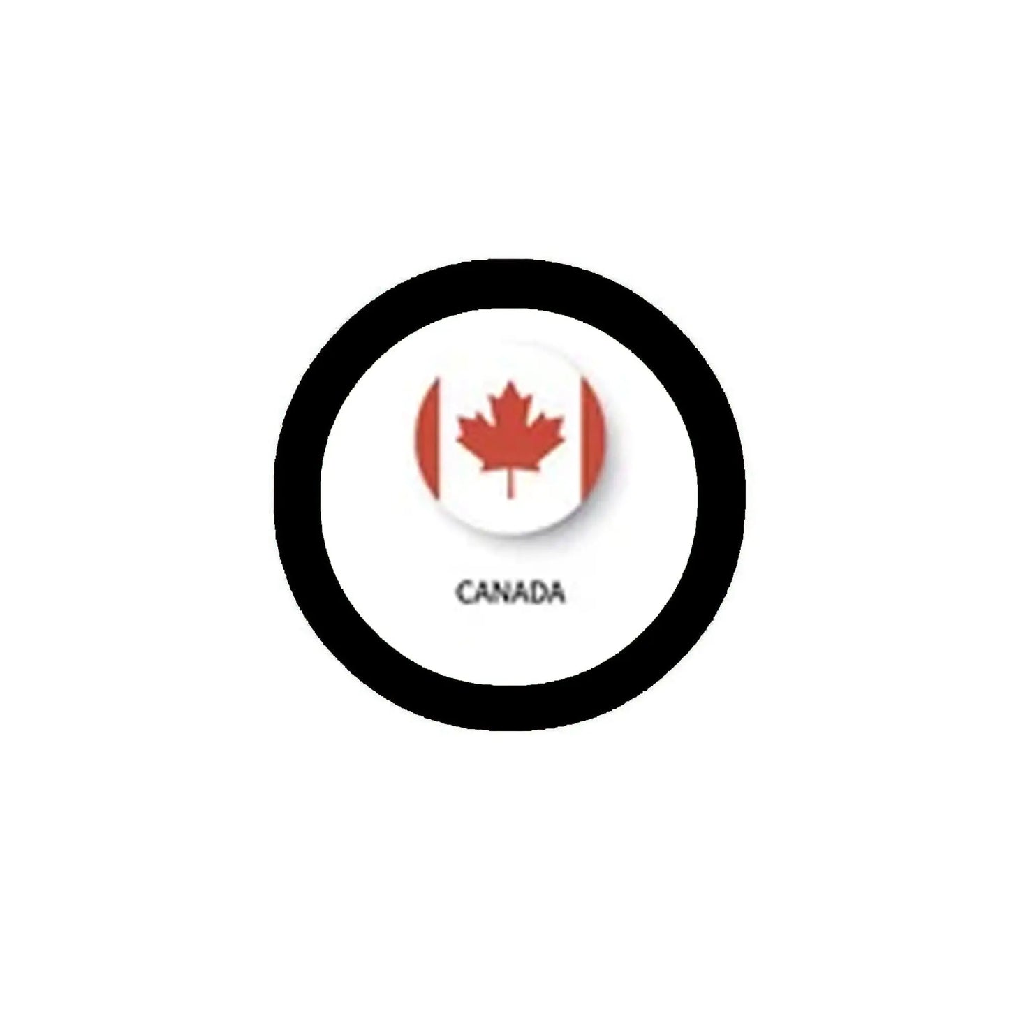 Canada flag keychain bottle opener with maple leaf emblem and "CANADA" text