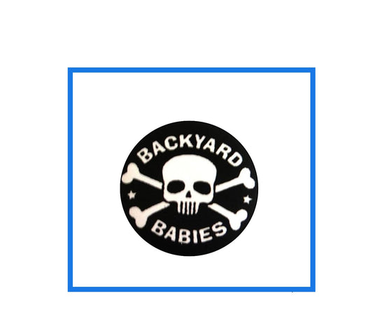 Black + White Head Skull Skeleton Drive Pin Back Badge Button 1.75" 45mm V.03