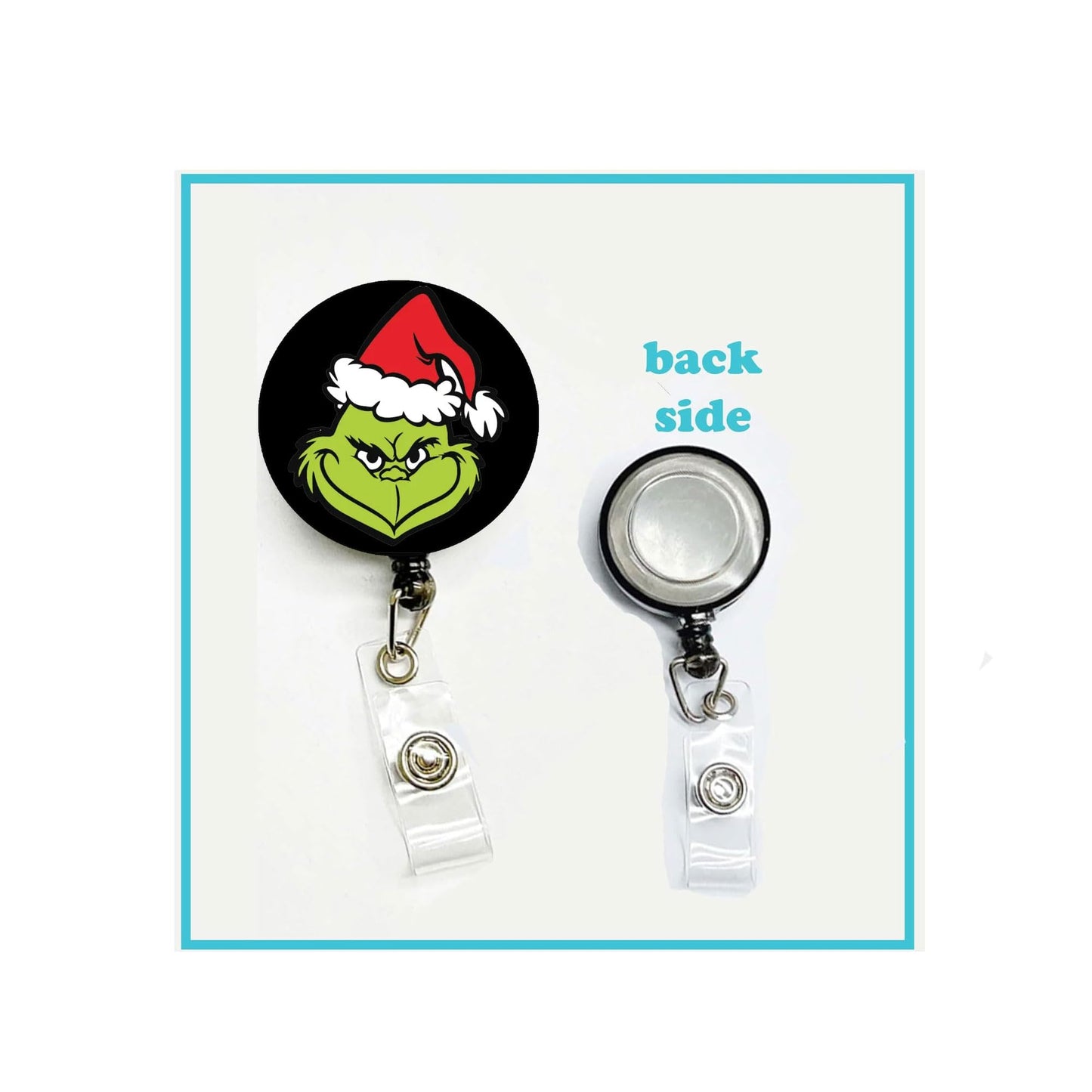 Anti Christmas Symbol Badge Reels Cute Felt Retractable Badge Reels Themed Badge Holders Gift for Nurses Doctors ID Badges Name Cards Lanyards Holidays 1.45"