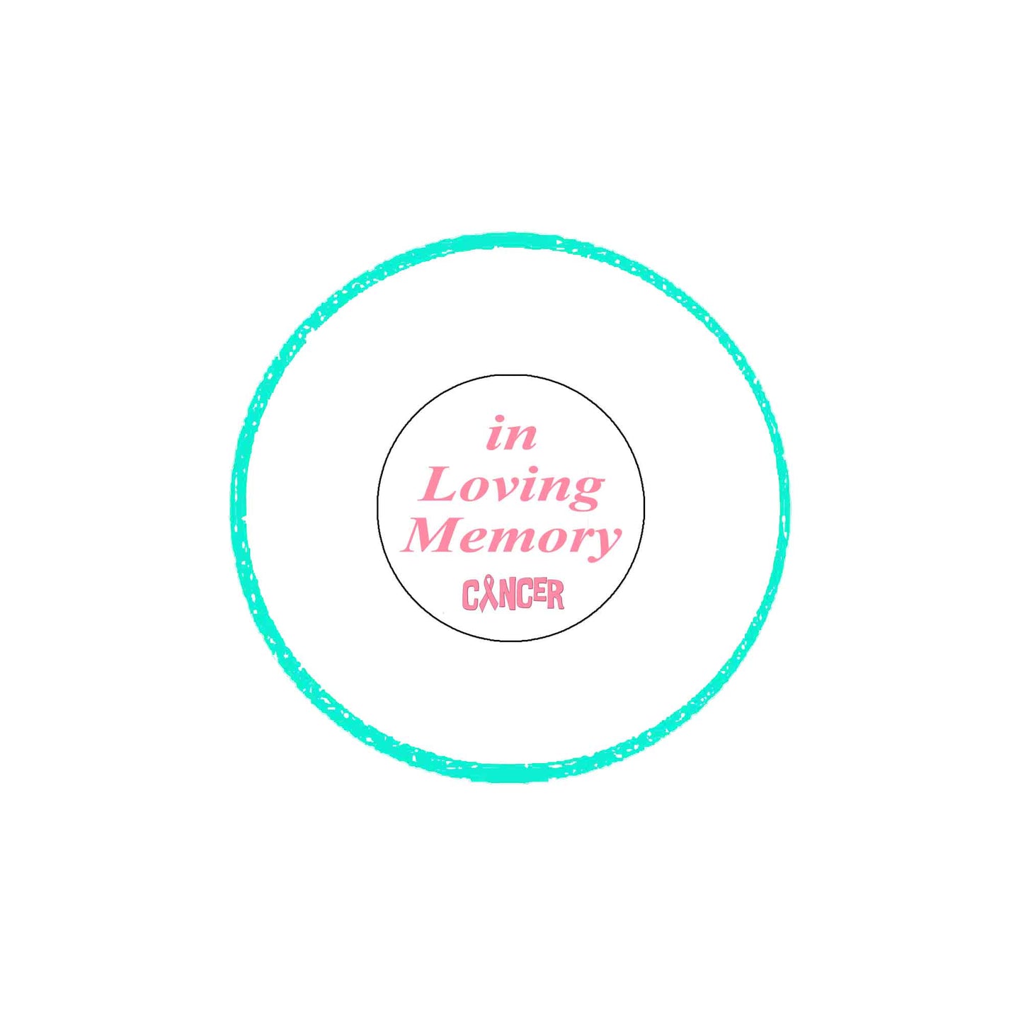 In Loving Memory Breast Cancer Style Pinback 2.25"