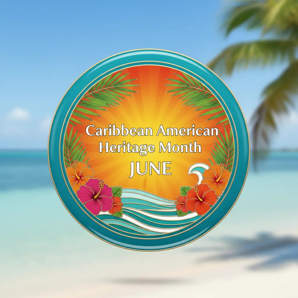 Caribbean American Heritage Month (June) Pinback 2.25-inch
