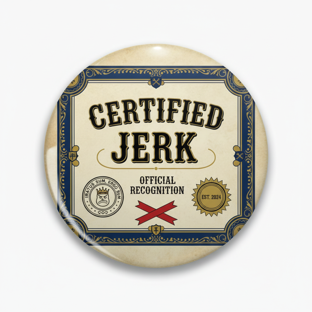 Certified Jerk Pinback 2.25-inch