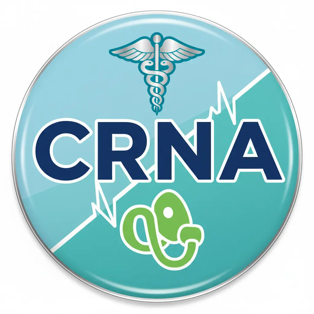 Certified Registered Nurse Anesthetist (CRNA) Pin Button 2.25-inch - mypinbacks.com