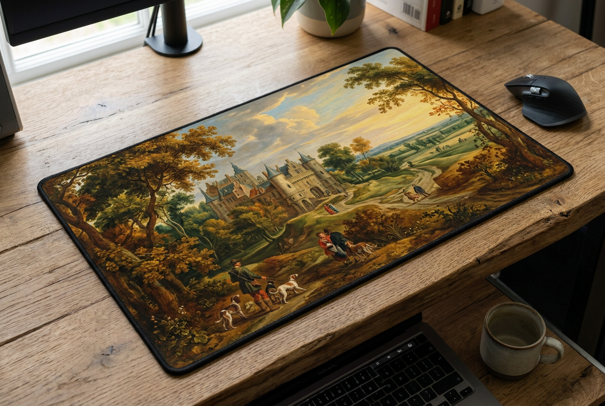 Peter Paul Rubens Château de Steen with Hunter Mousepad