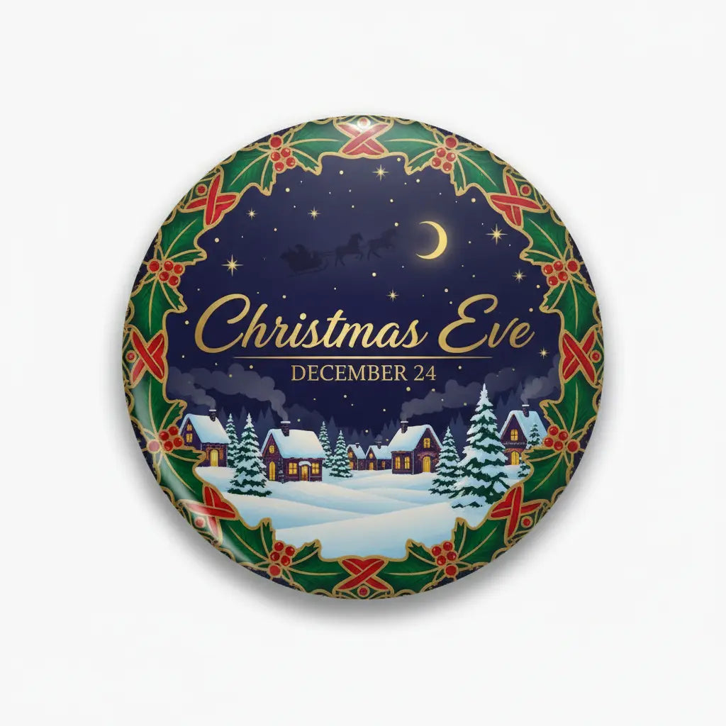 Christmas Eve (December 24) Pinback 2.25-inch