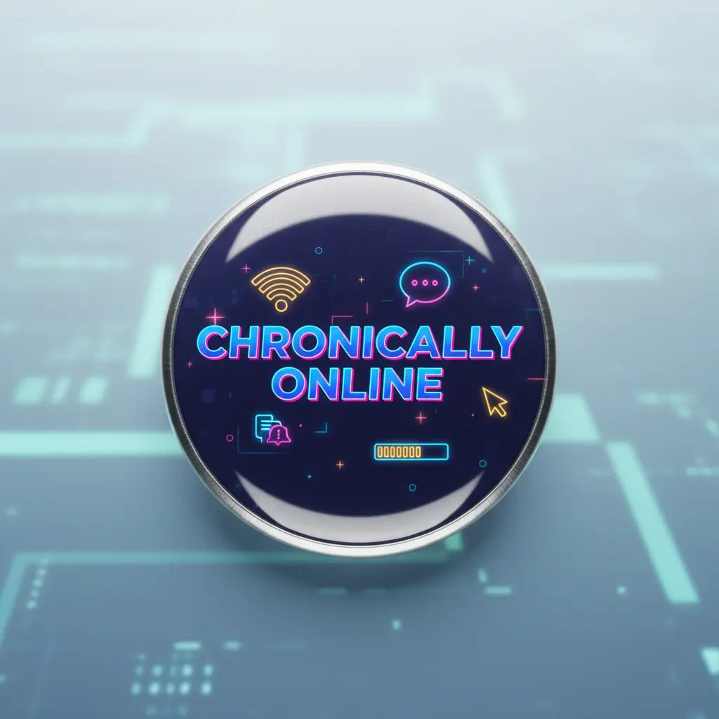 Chronically Online Pinback 2.25-inch