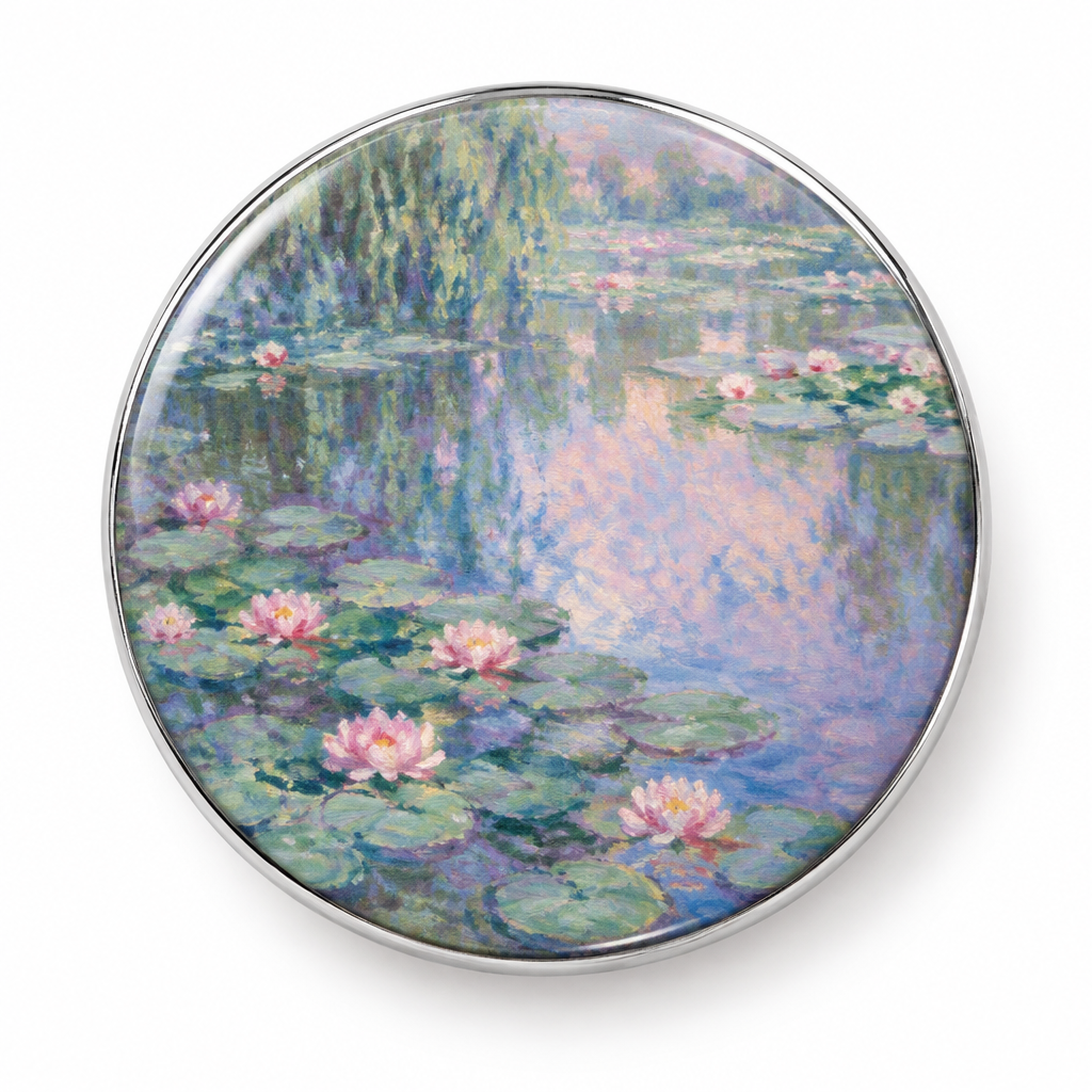 Claude Monet Water Lilies French impressionism Pin Button 2.25-inch