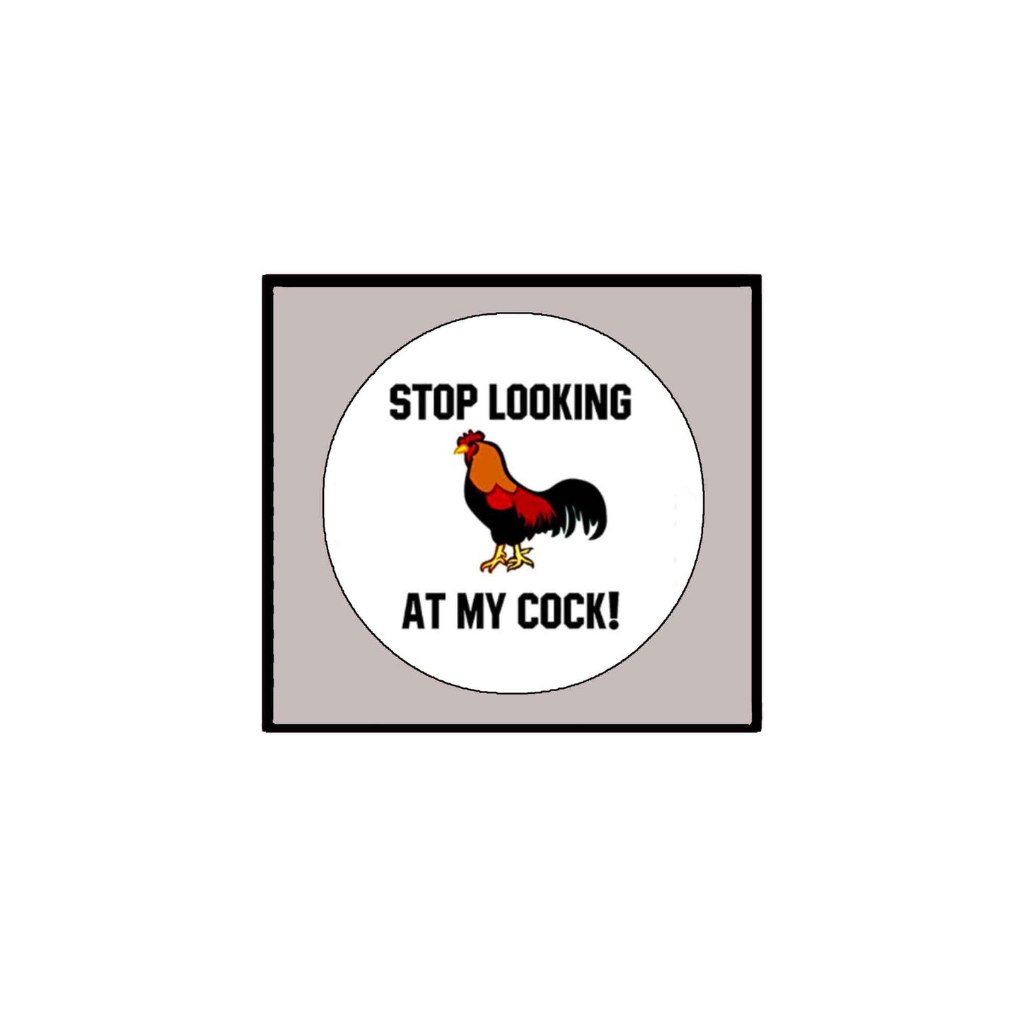 Cock Family Crest 3" Coat of Arms Pinback