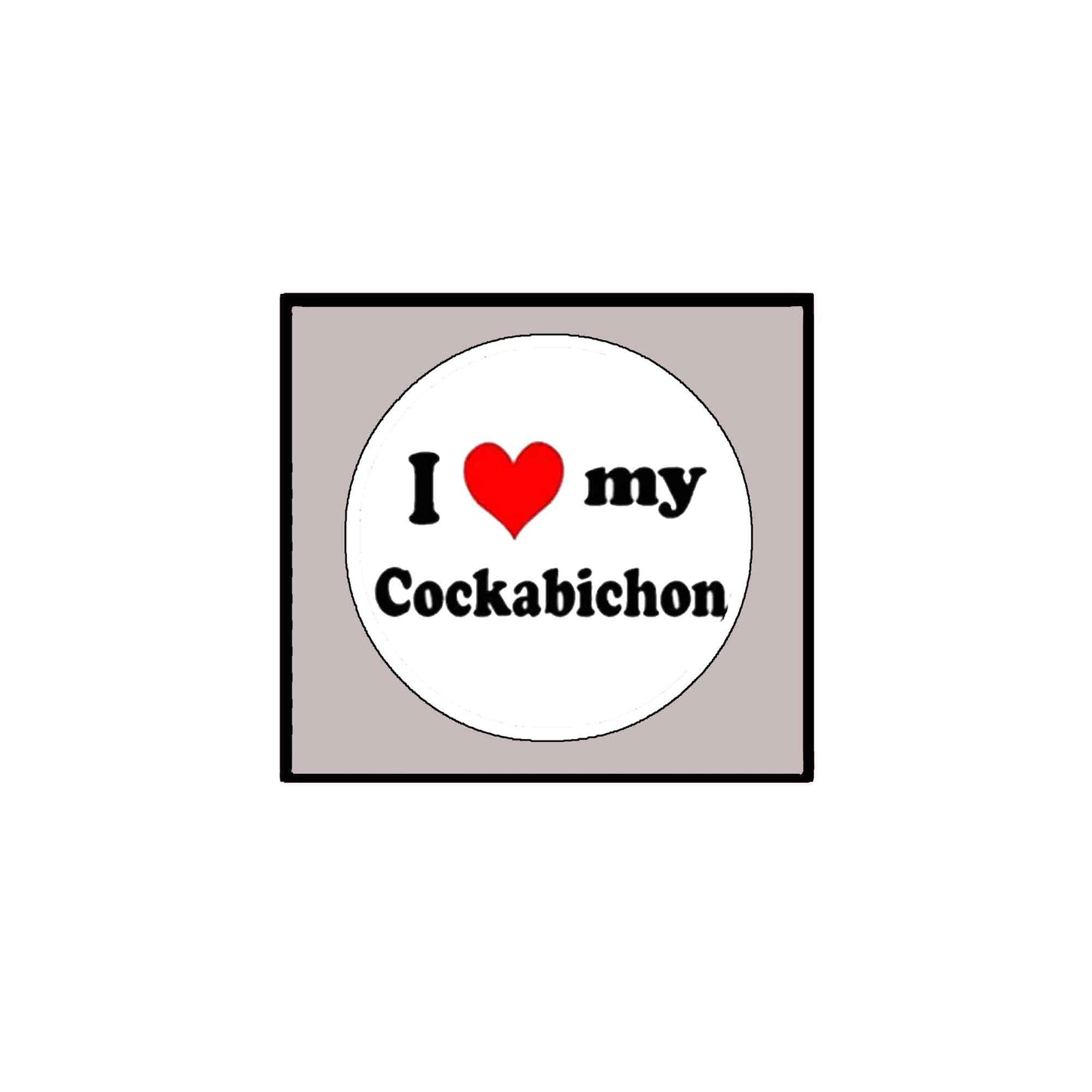 I Love my Cockabichon Pinback 2.25" Brooch
