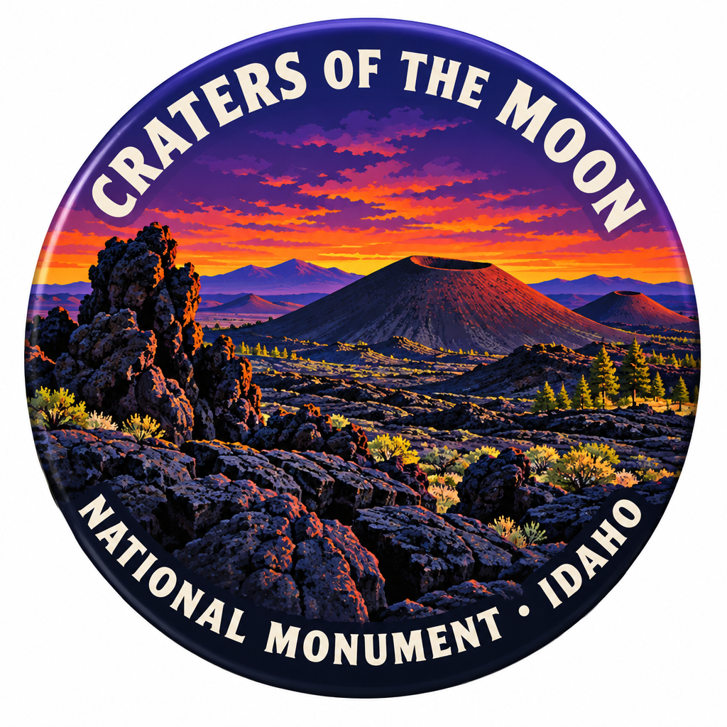 Craters of the Moon National Monument Idaho Pin Button 2.25-inch