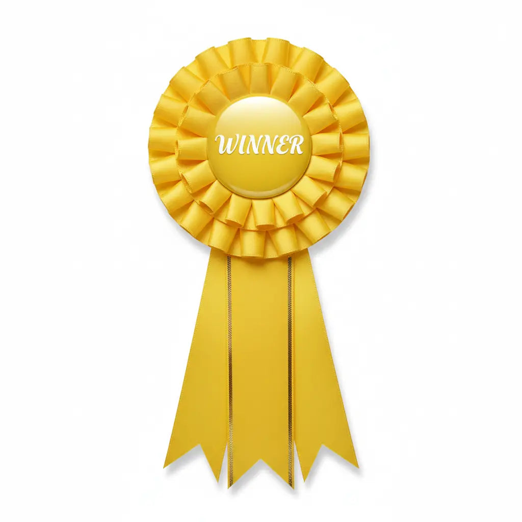 Custom Pin Rosette Yellow Ribbon - My Pinbacks